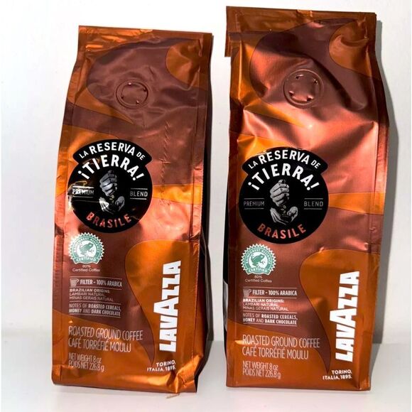 Lavazza iTierra! Brasile Ground Coffee - 8oz Bag - Pack of 2 Bags - Picture 1 of 2